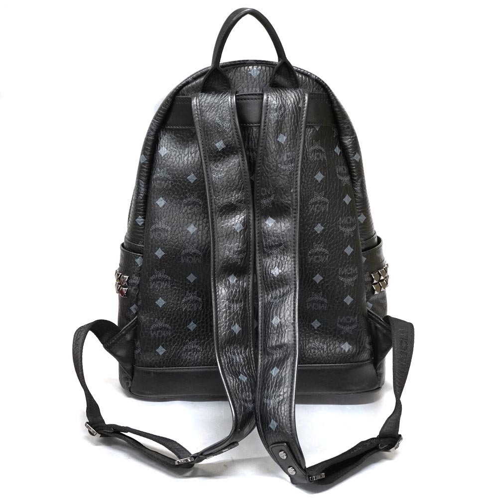 Mcm Leather Backpack Studs Black - image 2